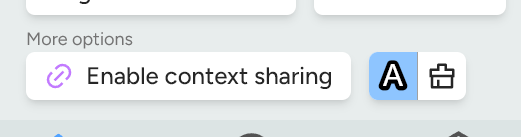 Context sharing feature