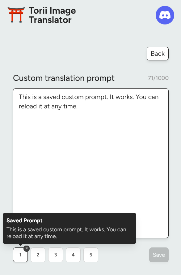 Custom Prompts