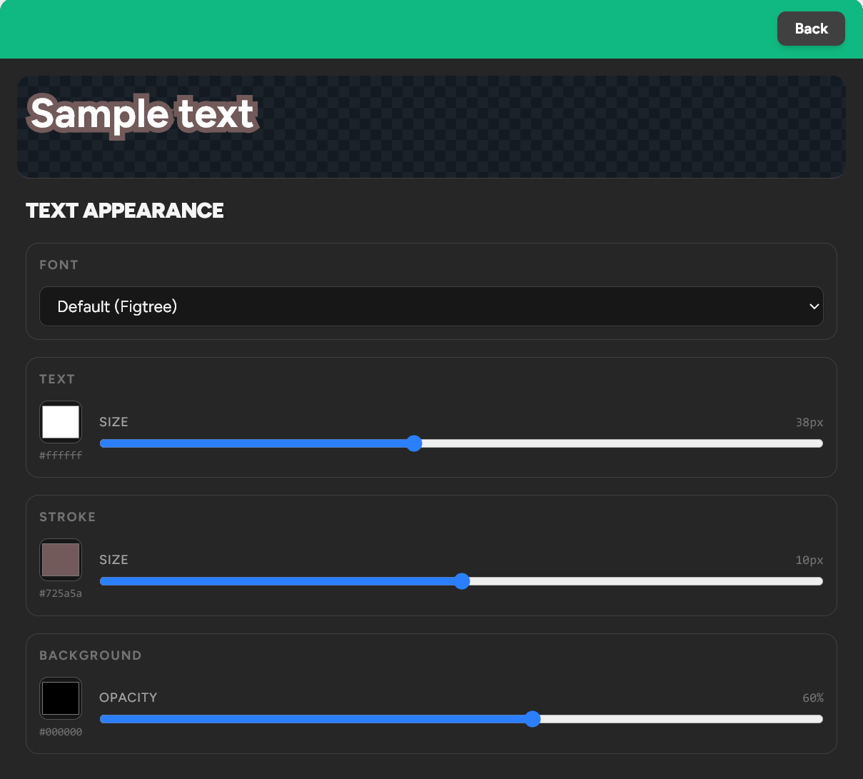 Customization Feature