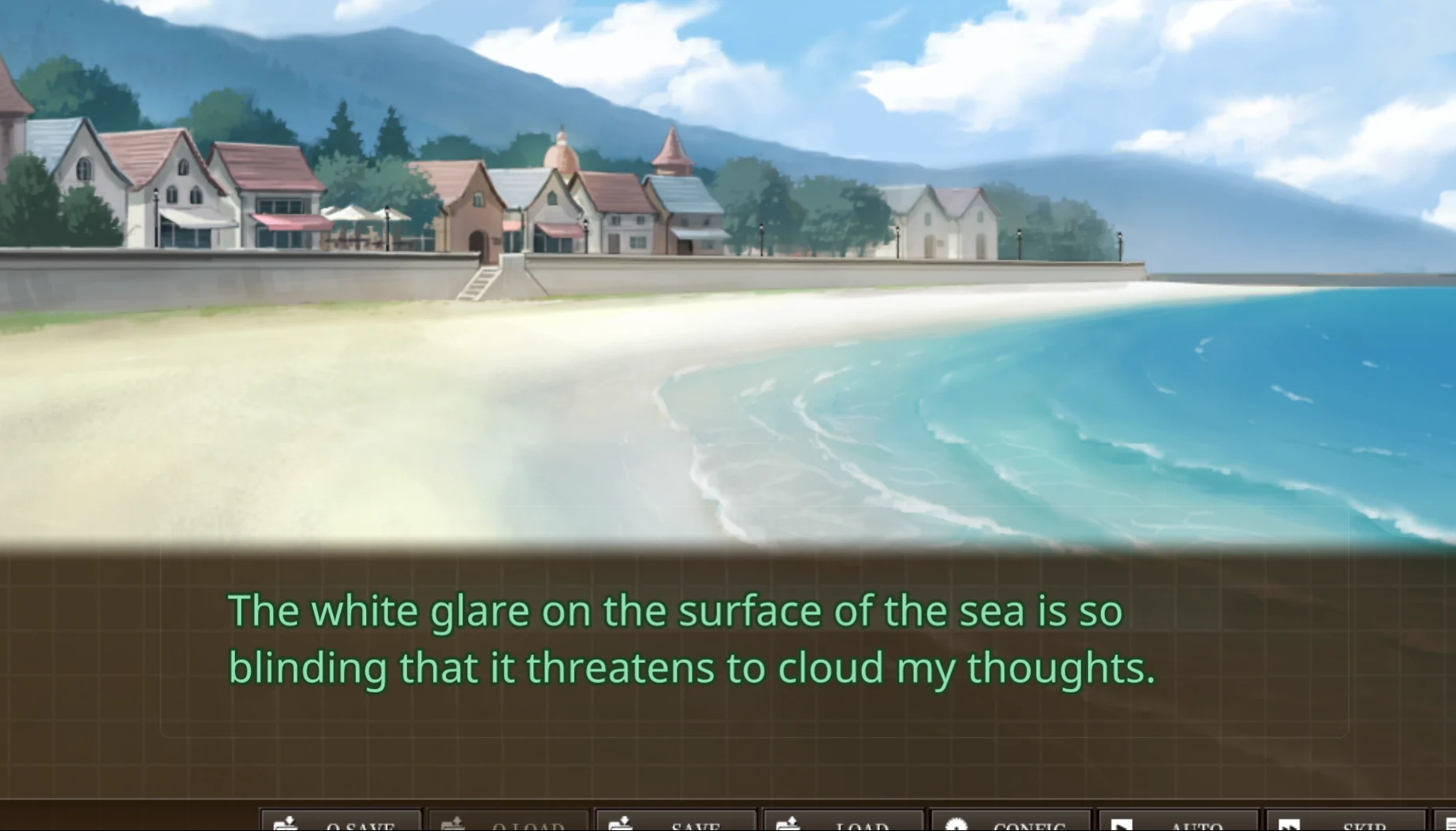 The same scene with the dialogue translated into English